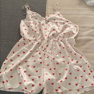 SHEIN satin heart romper